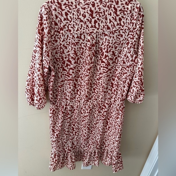 Women's Cabi Small Animal Print Button Up V Neck Mini Sienna Shirt Dress #5406 - Picture 3 of 7